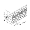 Kábeltálca 3m acél szalaghorganyzott 60mm x 100mm x 3000mm RLVC 60100 0.75 Niedax